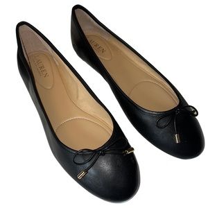 NWT Lauren Ralph Lauren Jayna Leather Flats